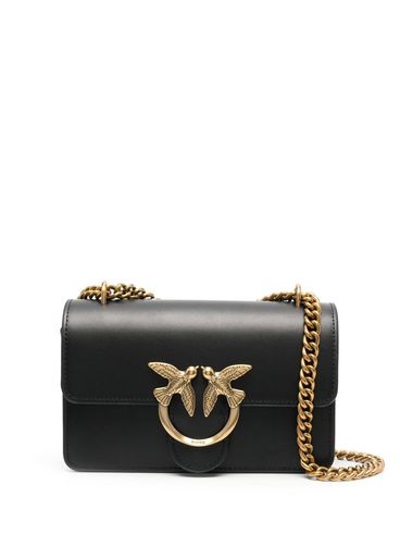 PINKO - Borsa nera di pelle 'Love one mini'