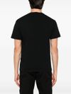 stone island - T-shirt nero in cotone con ricamo logo - 3