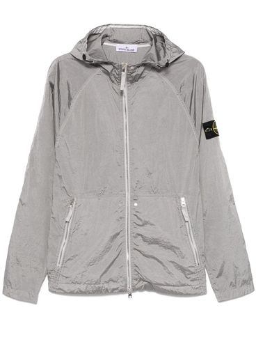 STONE ISLAND - Grey jacket with logo