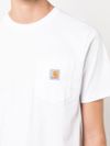 carhartt wip - T-shirt in cotone con tasca e logo - 2