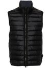 stone island - Blue quilted and padded vest