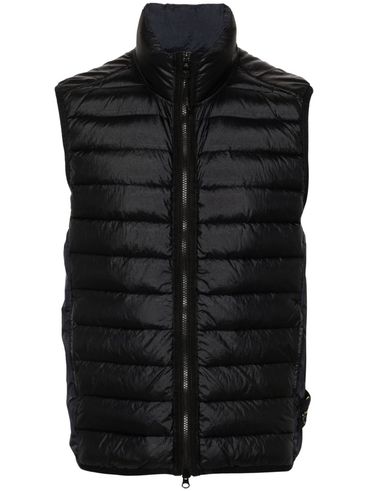 STONE ISLAND - Blue quilted and padded vest