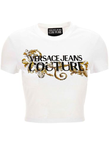 VERSACE JEANS COUTURE - White T-shirt with baroque print