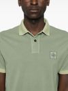 stone island - Polo in cotone verde a maniche corte - 2