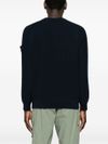 stone island - Blue cotton crewneck sweater with logo - 3