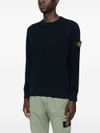 stone island - Blue cotton crewneck sweater with logo - 4