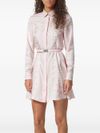 versace - Pink short dress with a waist belt - 2