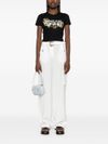 versace jeans couture - Black T-shirt with baroque print - 3