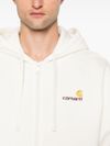 carhartt wip - Felpa in cotone bianco con zip - 1