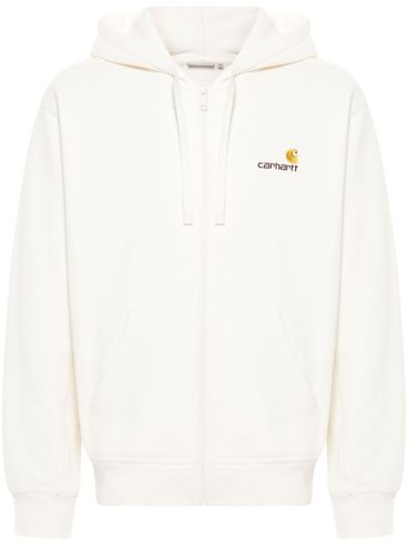 CARHARTT WIP - White cotton sweatshirt with zip