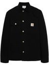 carhartt wip - Black cotton jacket with front pockets