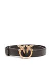 pinko - Brown leather 'Love Berry' belt