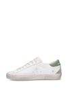 golden goose - Sneakers Super-Star in pelle di vitello grigio e verde - 2