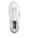 golden goose - Sneakers Super-Star in pelle di vitello grigio e verde - 4