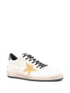 golden goose - Sneakers Ballstar in pelle bianco e stella oro - 1