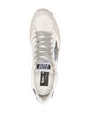 golden goose - Sneakers Ballstar in pelle bianca e blu - 3