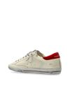 golden goose - Sneakers Super-Star in pelle beige e rosso - 2