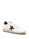 golden goose - Sneakers Ballstar in pelle bianca e nera - 3