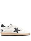 golden goose - Sneakers Ballstar in pelle bianca e nera