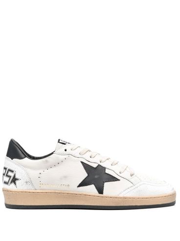 GOLDEN GOOSE - Sneakers Ballstar in pelle bianca e nera