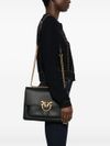 pinko - Black leather 'Love One Soft' bag - 3