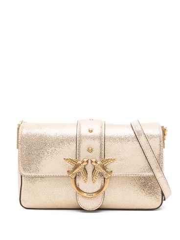 PINKO - Borsa dorata 'Love One Mini' in pelle