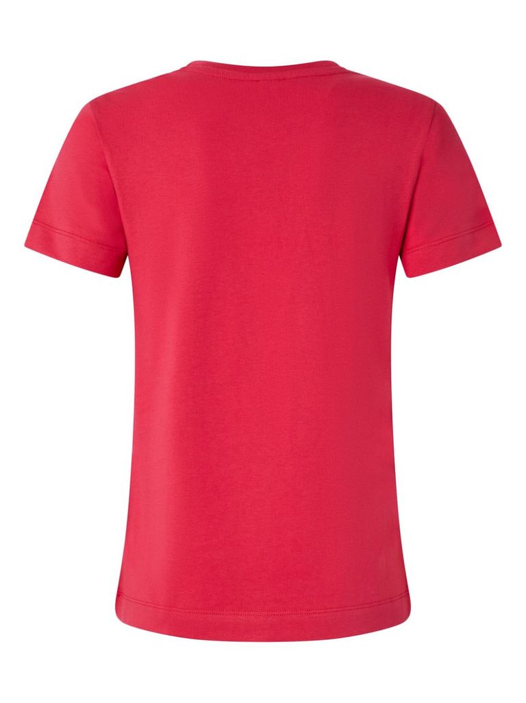 Pinko Love Birds-embroidered T-shirt In Red