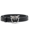 pinko - Black 'Love Berry' belt with logo buckle