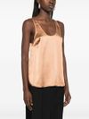 pinko - Sleeveless 'Crazy' top in peach silk - 2