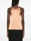 pinko - Sleeveless 'Crazy' top in peach silk - 3