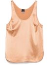 pinko - Sleeveless 'Crazy' top in peach silk