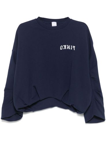 PINKO - Blue 'Macedonia' crewneck sweatshirt