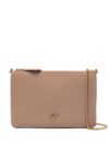 pinko - Beige 'Classico' leather clutch bag