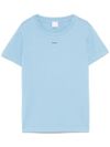 pinko - Light blue 'Basico' T-shirt with short sleeves