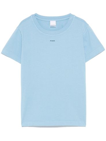 PINKO - Light blue 'Basico' T-shirt with short sleeves