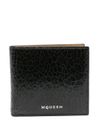 alexander mcqueen - Shiny black leather wallet