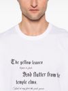 alexander mcqueen - White cotton t-shirt with black lettering - 1