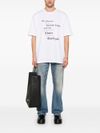 alexander mcqueen - White cotton t-shirt with black lettering - 2