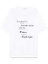 alexander mcqueen - White cotton t-shirt with black lettering