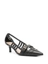 pinko - Black 'Gloria' leather pumps - 3