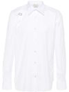 alexander mcqueen - White cotton shirt with buckle