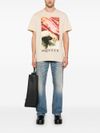 alexander mcqueen - Beige cotton t-shirt with print - 3