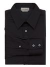 alexander mcqueen - Black cotton shirt with buckle