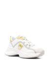 pinko - White and yellow 'Ariel' sneakers - 3