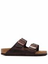 birkenstock - Brown leather Arizona sandals