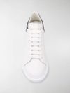 alexander mcqueen - 'Oversize' calfskin leather sneakers with contrast heel - 9