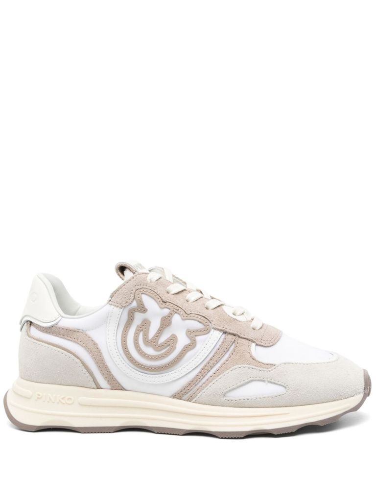 Shop Pinko Beige Low-top 'zoe' Sneakers