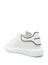 alexander mcqueen - White leather Oversize sneakers with black trim - 2