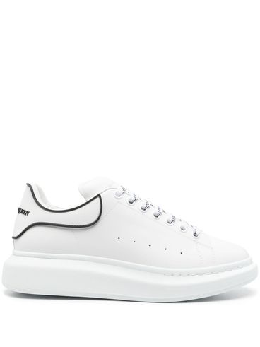 ALEXANDER McQUEEN - White leather Oversize sneakers with black trim