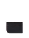 alexander mcqueen - Black pebbled leather card holder with logo - 3